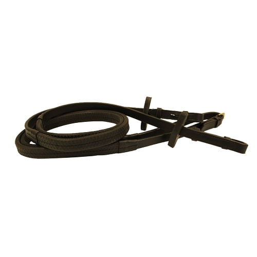Rambo-Micklem-Rubber-Reins---Black-8900