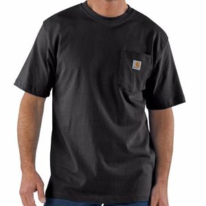 Carhartt Men's Loose Fit Heavyweight Pocket Short Sleeve T-Shirt - Black