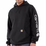 Carhartt-Men’s-Mid-Weight-Signature-Sleeve-Logo-Hooded-Sweatshirt---Black-210291