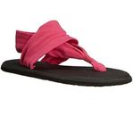 Sanuk Women's Yoga Sling 2 Pink Coral Yoga Mat Sandal Flip-Flop Size 6