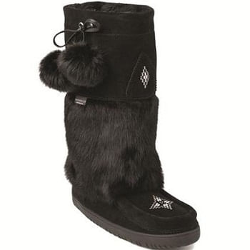 Manitobah Mukluks Women s Snowy Owl Waterproof Mukluks Black www.applesaddlery Equestrian and Outdoor Superstore