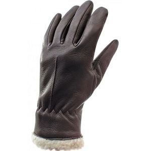 Auclair Women's Berber Boa Gloves - Dark Brown