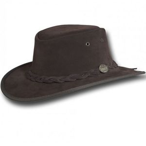 Barmah Squashy Suede Outback Hat - Chocolate