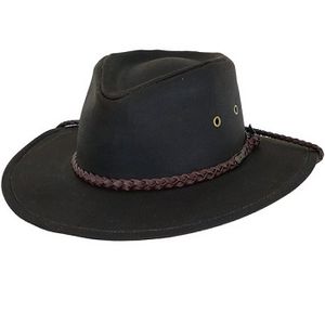 Outback Trading Grizzly Oilskin Hat - Brown