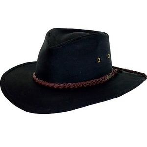 Outback Trading Grizzly Oilskin Hat - Black