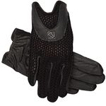 SSG-Lycrochet-Horseshoe-Back-Riding-Gloves---Black-239880