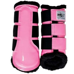 DSB Dressage Sport Boots - Patent - Pink/Black