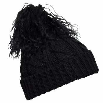 Crown-Cap-Women-s-Knit-Hat-with-Lamb-Pom---Black-221339