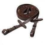 Schockemohle-Sports-Rubber-Grip-Web-Reins---Brown-Silver-222138