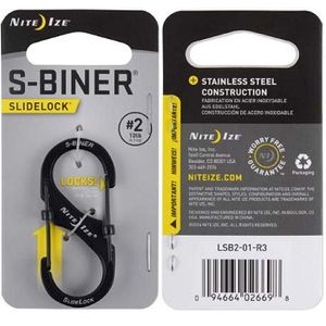 Nite Ize Sidelock Stainless Steel S-Biner #2 - Black
