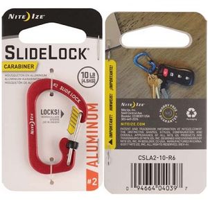 Nite Ize Slidelock Aluminum Carabiner #3 - Red