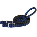 Weaver-Braided-Nylon-Barrel-Reins---Black-Blue-195074