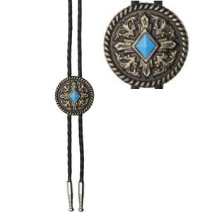 Bolo Tie - Brass Turquoise