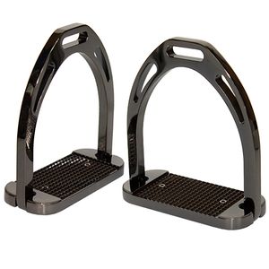 Korsteel Wide Tread Aluminum Stirrup Irons - Black