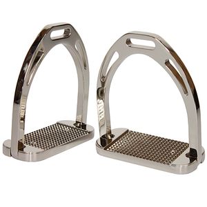 Korsteel Wide Tread Aluminum Stirrup Irons - Silver