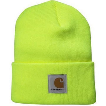 Carhartt Acrylic Knit Cuffed Beanie Bright Lime www.applesaddlery Equestrian and Outdoor Superstore