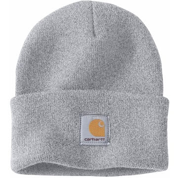 Carhartt Men's Acrylic Knit Cuffed Beanie - Heather Grey | www