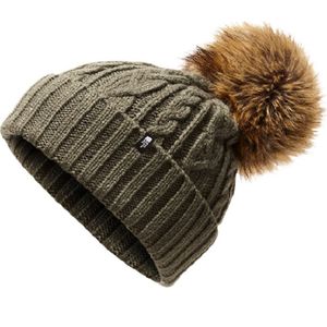 The North Face Women's Oh-Mega Fur Pom Beanie - New Taupe
