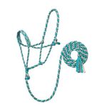 Weaver-Braided-Rope-Halter-with-6--Lead---Turquoise-Grey-242406