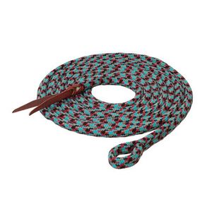 Weaver EcoLuxe Bamboo Lead 10' - Black/Dark Red/Turquoise/Charcoal
