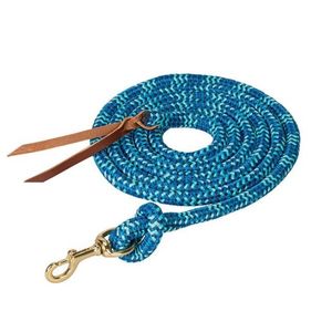 Weaver Poly Cowboy Lead 10' with Snap - Navy/Royal Blue/Turquoise
