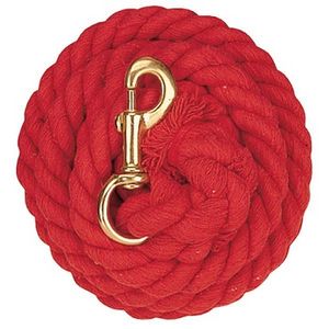 Weaver Cotton Lead with Solid Brass Snap - Red