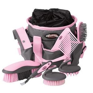 Grooming Bags – Weaver Grooming Kit - Grey/Pink