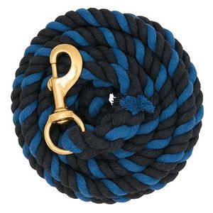 Weaver Cotton Lead with Solid Brass Snap - Black/Blue