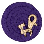 Weaver-Poly-Lead-Rope-with-Brass-Plated-Bull-Trigger-Snap---Purple-136713