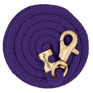 Weaver Poly Lead Rope with Brass Plated Bull Trigger Snap - Purple