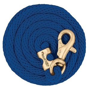 Weaver Poly Lead Rope with Brass Plated Bull Trigger Snap - Blue