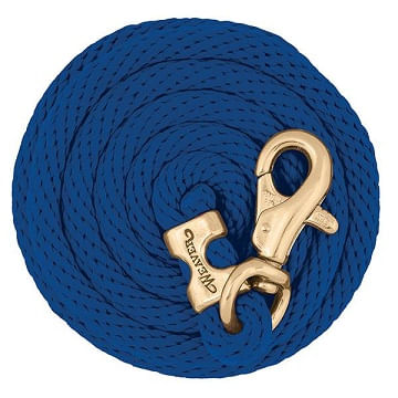 Weaver-Poly-Lead-Rope-with-Brass-Plated-Bull-Trigger-Snap---Blue-134970