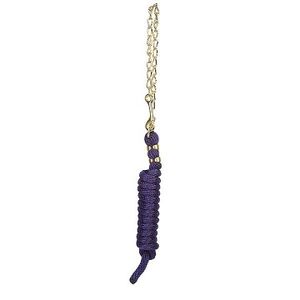Weaver Poly Lead Rope with Brass Plated Swivel Chain - Purple
