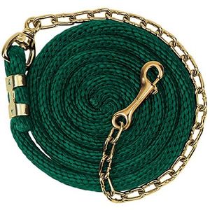 Weaver Poly Lead Rope with Brass Plated Swivel Chain - Hunter