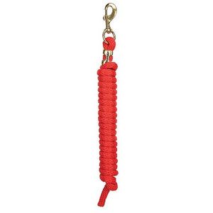 Weaver Poly Lead Rope with Solid Brass Snap - Red