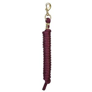 Weaver Poly Lead Rope with Solid Brass Snap - Burgundy