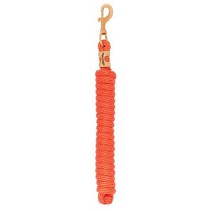 Weaver Poly Lead Rope with Solid Brass Snap - Orange