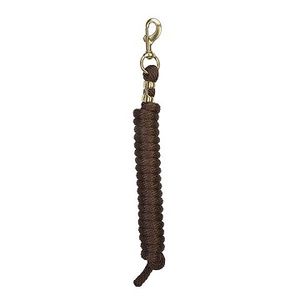 Weaver Poly Lead Rope with Solid Brass Snap - Brown