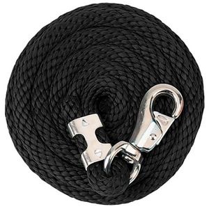 Weaver Poly Lead Rope with Nickel Plated Bull Snap - Black