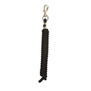 Weaver Poly Lead Rope with Solid Brass Snap - Black