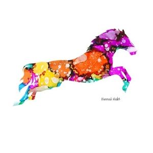 Hannah Hicks Art Card - Leaping Horse