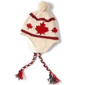 Crown Cap Unisex Canadiana Lambswool Knit Cap - Ivory