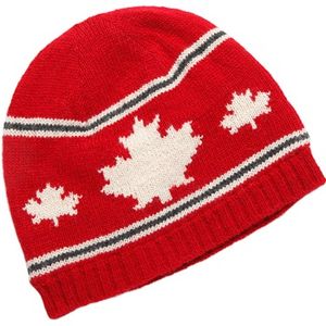 Crown Cap Unisex Canadiana Lambswool Toque - Red