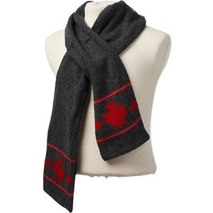 Crown Cap Canadiana Lambswool Scarf - Charcoal