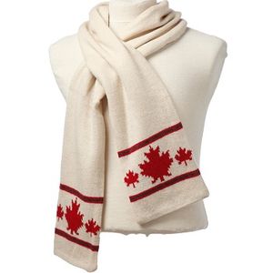 Crown Cap Canadiana Lambswool Scarf - Ivory