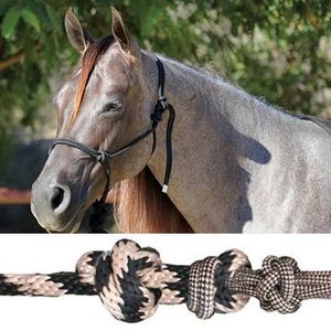 Professional's Choice Rope Halter - Black/Tan