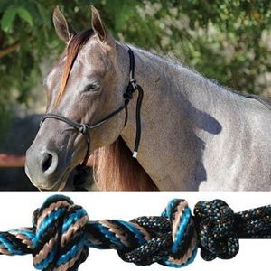 Professional's Choice Rope Halter - Black/Turquoise