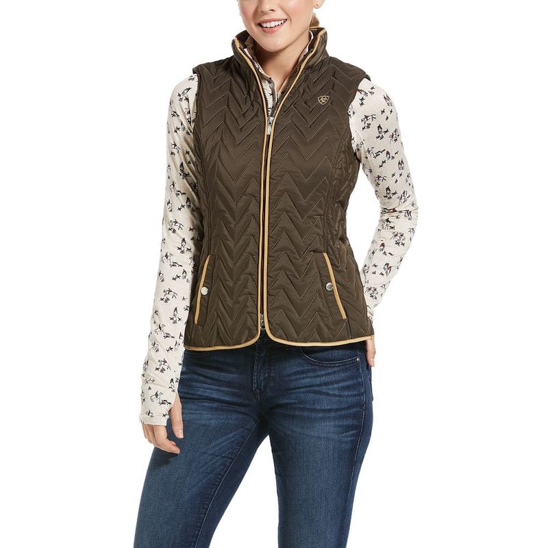 ariat brown vest