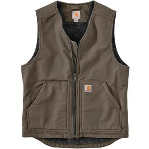 Carhartt Men's Relaxed Fit Washed Sherpa Lined Vest - Driftwood
