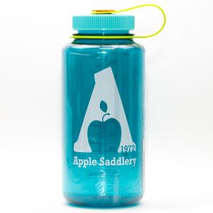 Nalgene  32oz Wide Mouth Water Bottle with Apple Saddlery Logo - Cerulean